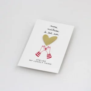 pins broche merci maitresse doré coeur