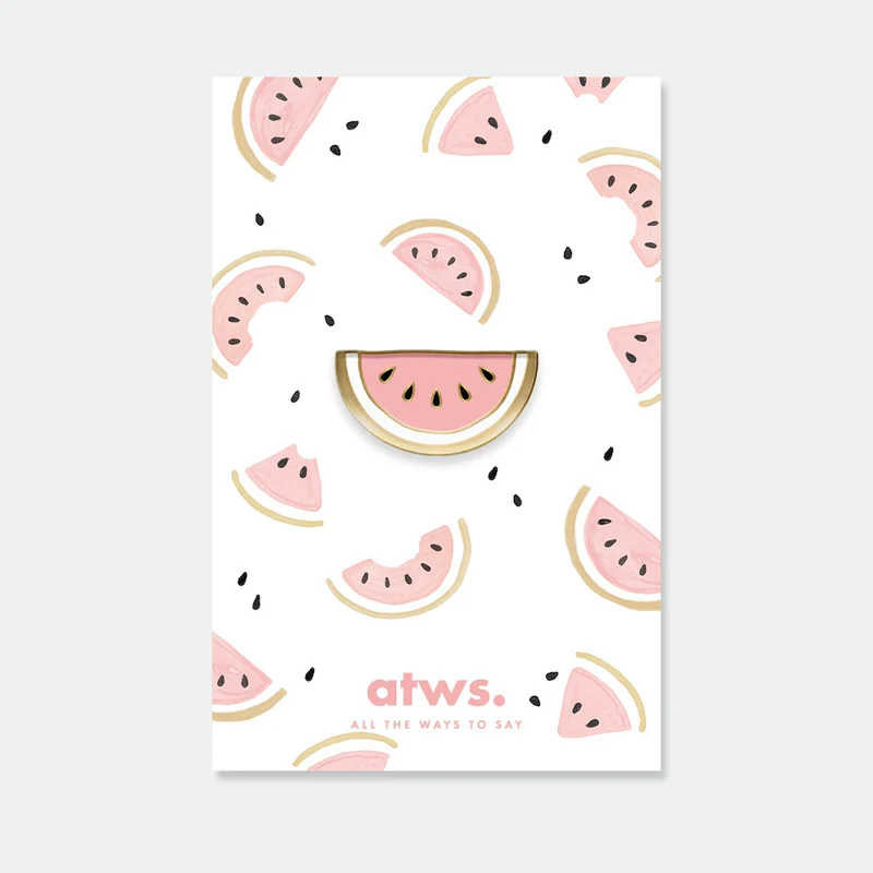 all-the-ways-to-say-enamel-pin-watermelon-pink-gold Watermelon - Pin's